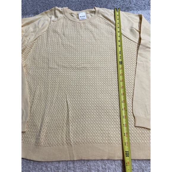 Blair Women's Size Small Crew Neck Long Sleeve Woven Pullover Knit Top Yellow - Picture 3 of 11